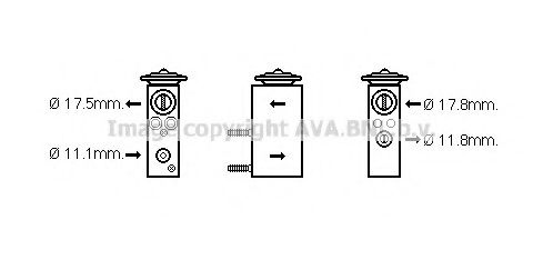 AVA QUALITY COOLING CN1276 Пневматический клапан кондиционера для CITROEN