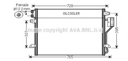 AVA QUALITY COOLING CR5106 Радиатор кондиционера для CHRYSLER