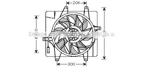 AVA QUALITY COOLING CR7505 Вентилятор системы охлаждения двигателя для CHRYSLER