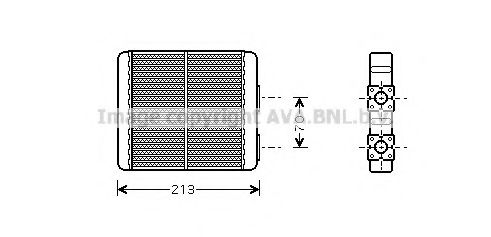 AVA QUALITY COOLING DN6226 Радиатор печки AVA QUALITY COOLING 
