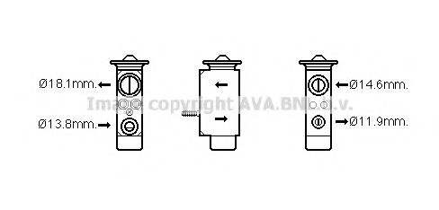 AVA QUALITY COOLING FD1492 Пневматический клапан кондиционера 