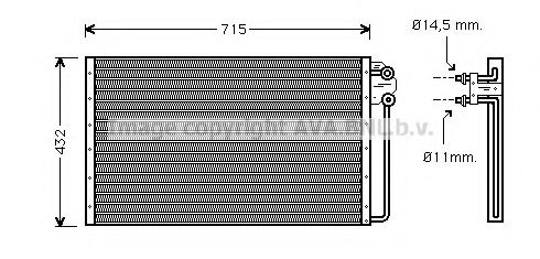 AVA QUALITY COOLING FD5237 Радиатор кондиционера для FORD USA