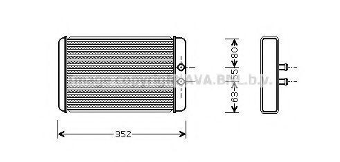 AVA QUALITY COOLING FT6265 Радиатор печки AVA QUALITY COOLING 