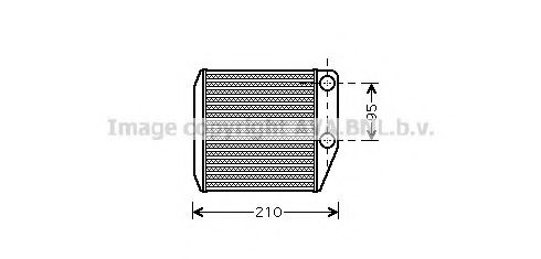 AVA QUALITY COOLING FT6313 Радиатор печки для ABARTH