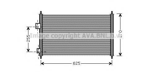 AVA QUALITY COOLING HD5202 Радиатор кондиционера для HONDA