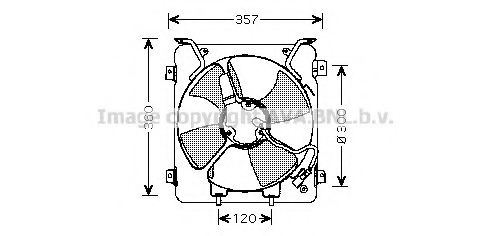 AVA QUALITY COOLING HD7523 Вентилятор системы охлаждения двигателя AVA QUALITY COOLING для HONDA