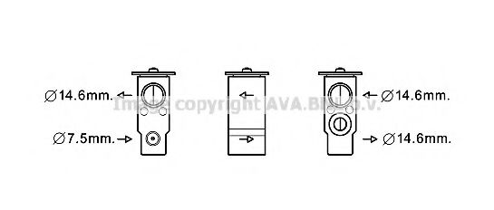 AVA QUALITY COOLING HY1397 Расширительный клапан кондиционера для HYUNDAI MATRIX