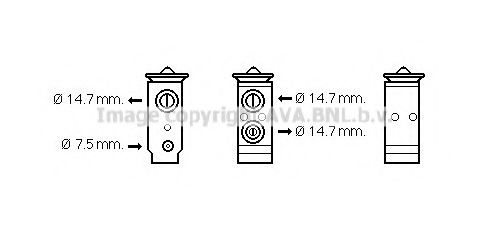 AVA QUALITY COOLING HY1441 Пневматический клапан кондиционера для KIA