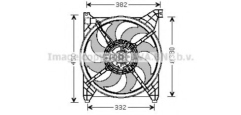 AVA QUALITY COOLING HY7505 Вентилятор системы охлаждения двигателя AVA QUALITY COOLING для HYUNDAI