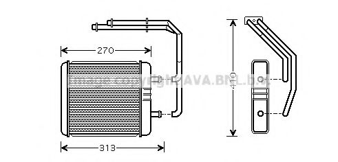 AVA QUALITY COOLING IV6052 Радиатор печки 