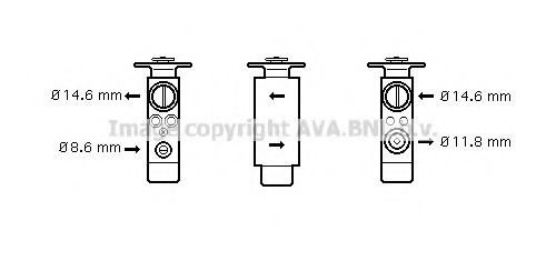 AVA QUALITY COOLING JR1046 Расширительный клапан кондиционера для JAGUAR