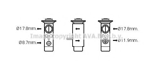 AVA QUALITY COOLING MC1017 Пневматический клапан кондиционера для SMART