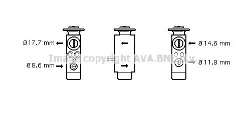 AVA QUALITY COOLING MS1094 Пневматический клапан кондиционера для MERCEDES-BENZ