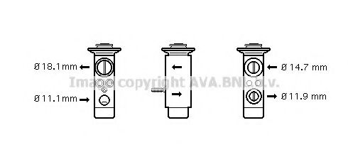 AVA QUALITY COOLING MS1112 Пневматический клапан кондиционера для MERCEDES-BENZ