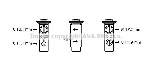 AVA QUALITY COOLING MS1124 Пневматический клапан кондиционера для MERCEDES-BENZ