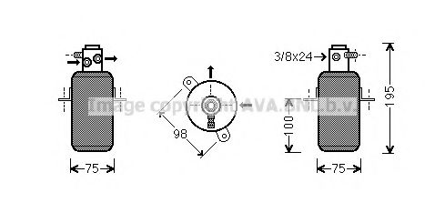 AVA QUALITY COOLING MSD266 Осушитель кондиционера для MERCEDES-BENZ