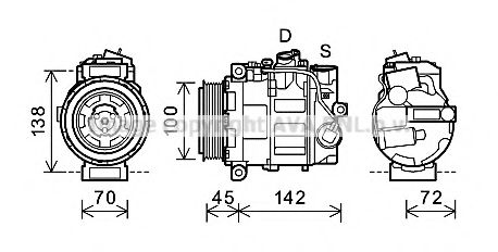 AVA QUALITY COOLING MSK351 Компрессор, кондиционер 