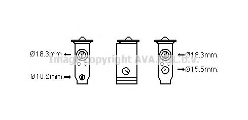 AVA QUALITY COOLING MT1250 Пневматический клапан кондиционера 