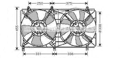 AVA QUALITY COOLING MT7524 Вентилятор системы охлаждения двигателя для MITSUBISHI