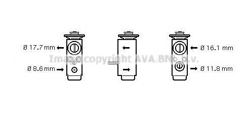 AVA QUALITY COOLING OL1352 Пневматический клапан кондиционера 