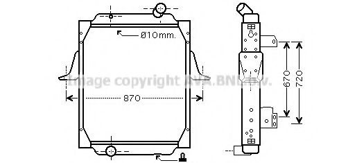 AVA QUALITY COOLING RE2059 Радиатор охлаждения двигателя для RENAULT TRUCKS