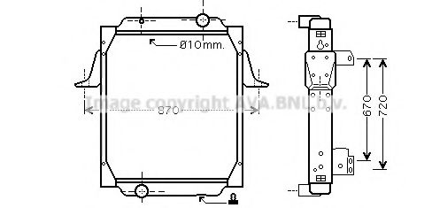 AVA QUALITY COOLING RE2066 Радиатор охлаждения двигателя для RENAULT TRUCKS