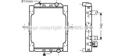 AVA QUALITY COOLING RE2086 Радиатор охлаждения двигателя для RENAULT TRUCKS