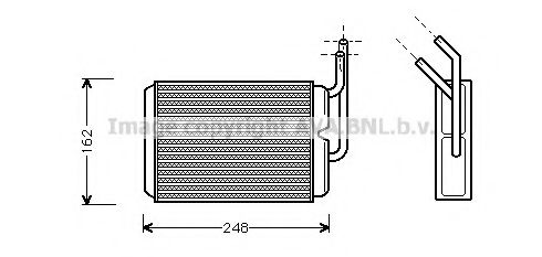 AVA QUALITY COOLING RT6220 Радиатор печки для RENAULT TWINGO 2 (CN0)
