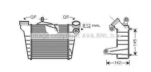 AVA QUALITY COOLING ST4036 Интеркулер для VOLKSWAGEN