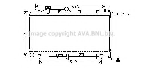 AVA QUALITY COOLING SU2097 Радиатор охлаждения двигателя AVA QUALITY COOLING для SUBARU