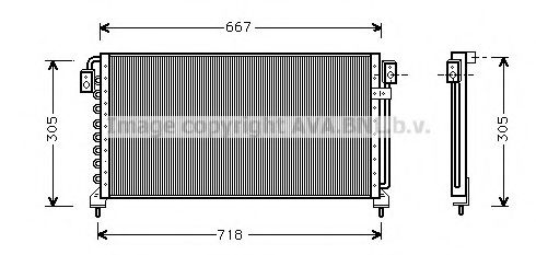 AVA QUALITY COOLING SU5028 Радиатор кондиционера для SUBARU