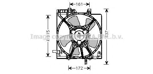 AVA QUALITY COOLING SU7510 Вентилятор системы охлаждения двигателя для SUBARU