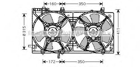 AVA QUALITY COOLING SU7512 Вентилятор системы охлаждения двигателя для SUBARU