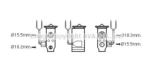 AVA QUALITY COOLING TO1649 Пневматический клапан кондиционера для LEXUS