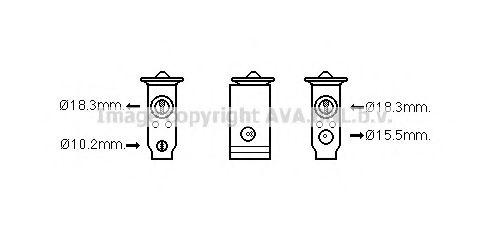 AVA QUALITY COOLING TO1671 Пневматический клапан кондиционера для LEXUS
