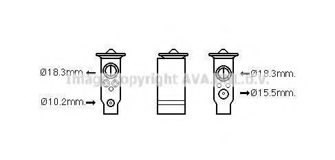 AVA QUALITY COOLING TO1672 Пневматический клапан кондиционера для TOYOTA