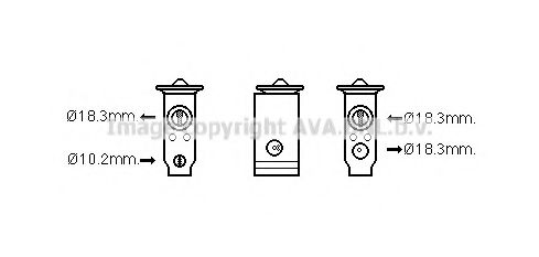 AVA QUALITY COOLING TO1678 Расширительный клапан кондиционера для LEXUS