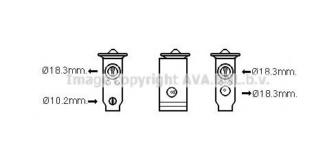 AVA QUALITY COOLING TO1709 Пневматический клапан кондиционера для TOYOTA
