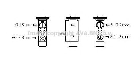 AVA QUALITY COOLING VO1162 Расширительный клапан кондиционера для VOLVO V60