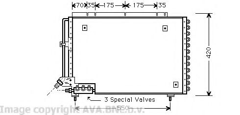AVA QUALITY COOLING VO5082 Радиатор кондиционера для VOLVO 940 Break (945)