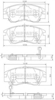 NIPPARTS J3605027 Тормозные колодки для MITSUBISHI L300
