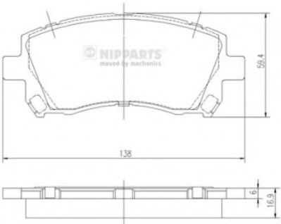 NIPPARTS J3607013 Тормозные колодки для SUBARU LIBERTY