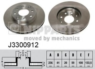 NIPPARTS J3300912 Тормозные диски для CHEVROLET BEAT
