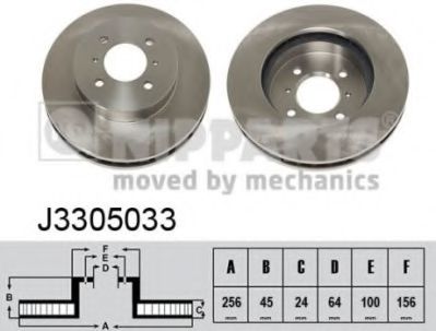NIPPARTS J3305033 Тормозные диски для MITSUBISHI