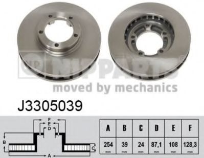 NIPPARTS J3305039 Тормозные диски для MITSUBISHI L300