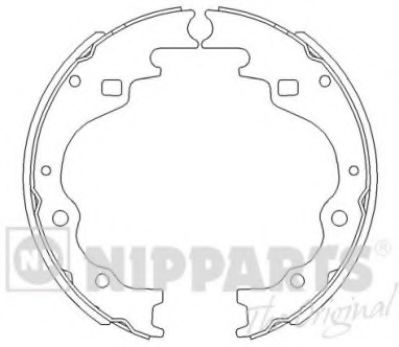 NIPPARTS J3503025 Ремкомплект барабанных колодок для KIA PREGIO
