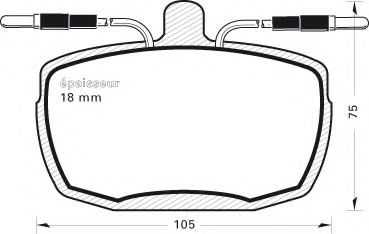 MGA 177 Комплект тормозных колодок, дисковый тормоз 