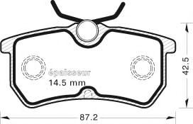 MGA 481 Тормозные колодки MGA для FORD