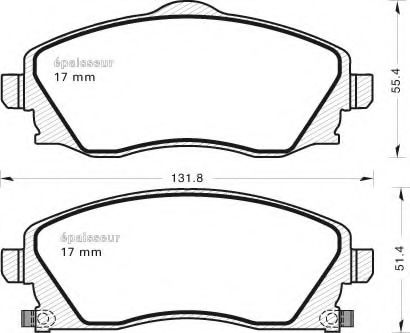 MGA 488 Тормозные колодки MGA для OPEL