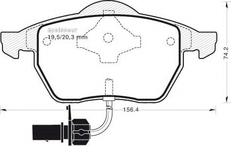 MGA 589 Тормозные колодки MGA для SEAT